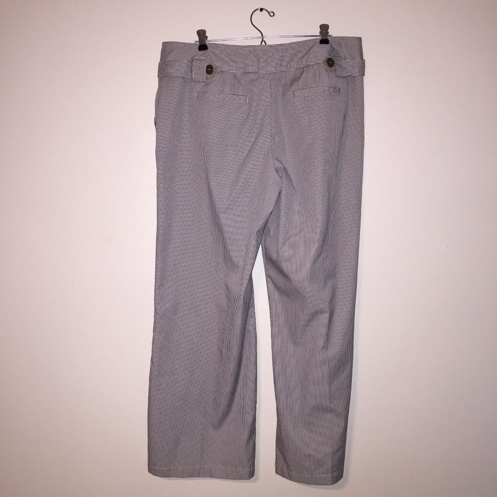 Robert Louis Dress slacks sz 14 beige w black pinstripes - Picture 3 of 7